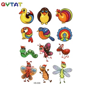Hot bán sinh thái thân thiện chuyển nước dễ thương phim hoạt hình côn trùng động vật long lanh Tatoo sticker cho trẻ em - Product Image 2