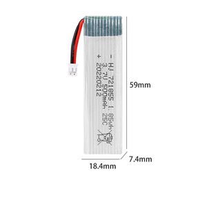 Fabrikneue 721855 3,7V 500mAh 25C wiederaufladbare Li-Polymer-Akkuzelle für RC-Flugzeuge, Helikopter und Drohnen mit Licht & Sound - Product Image 1