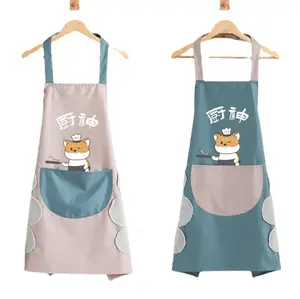 Easy to clean kitchen restaurant woman chef apron with hand-wipe waterproof and oil resistant PVC aprons