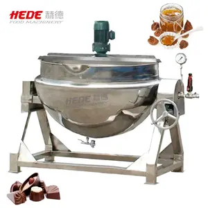 300 liter cooking jacket pot scraper jacketed kettles with agitator mixer steam jacketed kettle price