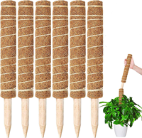 Bâtons de mousse de coco naturelle écologiques pour support de plantes grimpantes, pour jardin et usage domestique