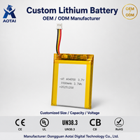 Batterie liquide rechargeable 3,7 V 1000 mAh 404058 avec plus de 500 cycles pour ventilateurs portables et masseurs de beauté