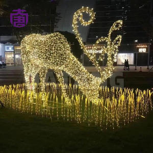 Lumière LED extérieure IP65 en forme de cerf, taille personnalisable, options multicolores, pour décorations intérieures de Noël et du Nouvel An - Product Image 4