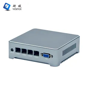OEM ODM ağ sunucusu Intel X86 J1900 J4125 4 LAN RJ45 RJ45 ai yönlendirici Industrial OS endüstriyel fansız mini PC Pfsense güvenlik duvarı pc