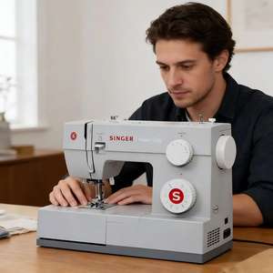 Máquina <span class=keywords><strong>de</strong></span> <span class=keywords><strong>Coser</strong></span> Eléctrica <span class=keywords><strong>Singer</strong></span> 4423 <span class=keywords><strong>de</strong></span> Alta Calidad para el Hogar, Multifuncional con <span class=keywords><strong>Mesa</strong></span> <span class=keywords><strong>de</strong></span> Expansión <span class=keywords><strong>de</strong></span> Bloqueo Resistente, Usada - Product Image 1