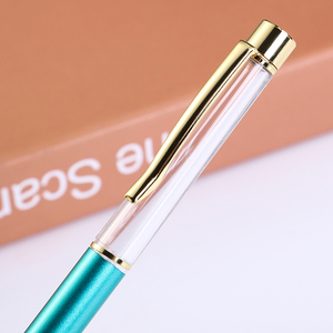 Pulpen Logam Kosong DIY, Pulpen Berongga yang Dapat Diisi Pasir Gerak dan Kertas Emas, Logo Custom - Product Image 2