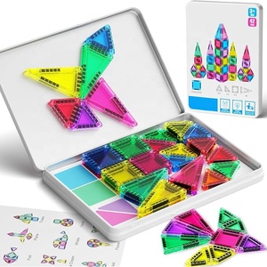 Boîte en métal personnalisée avec logo, livraison rapide, étui rectangulaire en métal pour blocs de construction magnétiques portables, emballage pour ensemble de <span class=keywords><strong>voyage</strong></span> - Product Image 1