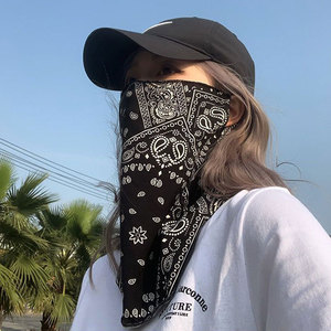 Cycling <b>Face</b> Mask Outdoor Neck Protector UV Protection Women's Ice Silk Bandana With Ear Loops All Seasons - Product Image 1