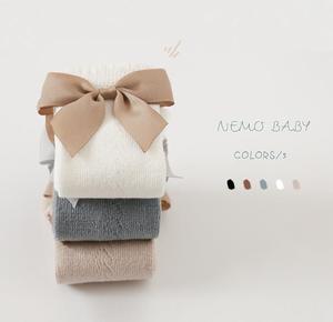 Calcetines Altos hasta la Rodilla para Bebés y Niñas Pequeñas, de Algodón, con Lazo, Transpirables, Tipo Tubo, para Vestir, Uniformes - Product Image 4