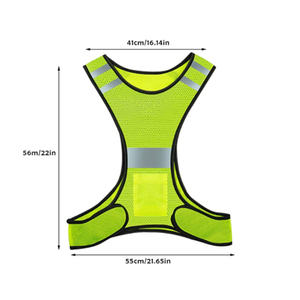 <span class=keywords><strong>Gilet</strong></span> de sécurité réfléchissant à LED rechargeable par USB, haute visibilité, pour la course à pied et le cyclisme, avec support pour téléphone - Product Image 6