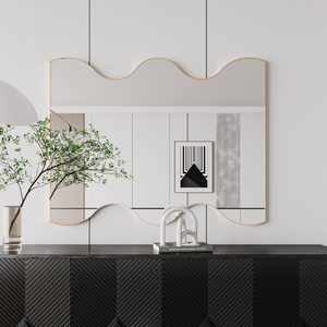 Đá quý tối giản tường gương hiện đại sang trọng kim cương cắt vát có thể điều chỉnh trang trí cho phòng ngủ bàn trang điểm phòng khách - Product Image 4