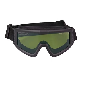 Kit de lunettes de soleil tactiques balistiques DFSG102 pour activités de plein air, lunettes de sport Air Soft en noir, gris clair, jaune avec matériau supérieur en daim - Product Image 2