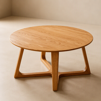Table basse moderne en bois massif, table de salon en chêne massif, meubles sur mesure