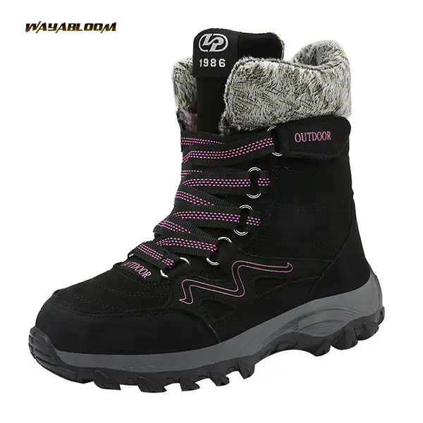 New style plush high top cotton shoes for men and women in autumn and winter, medium snow boots