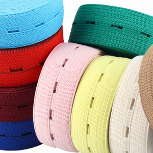 <span class=keywords><strong>20mm</strong></span> 25mm Blanc Noir Poliester Sangle Boutonnière Bande Élastique Réglable Avec Trous pour Vêtements - Product Image 6