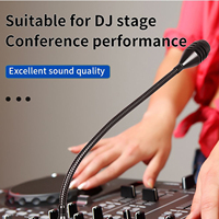 Microphone Col de Cygne Externe GAM-DJ2 pour DJ Scène Cardioïde XLR Métal 360° °   Micro filaire pour connexion au mixeur