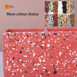 Offre Spéciale – <span class=keywords><strong>Pot</strong></span> de Fleurs ALEO de Luxe Moderne Classique <span class=keywords><strong>en</strong></span> Terrazzo Blanc, Capacité 1L, pour Décoration Extérieure, Jardin, Maison, Bureau, <span class=keywords><strong>Plantes</strong></span> Succulentes - Product Image 4