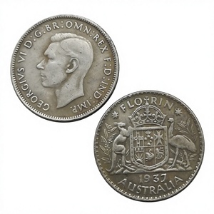 Koin Peringatan Gaya Antik FLORIN Australia 1937, Hadiah, Dekorasi Rumah - Product Image 3