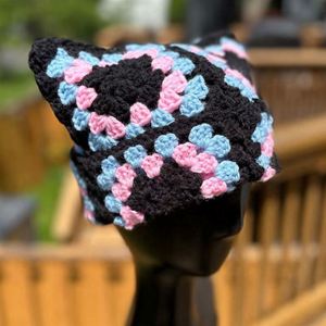 Gorros de Ganchillo Hechos a Mano al por Mayor, Gorro de Halloween Multicolor con Cuadrados Granny, Gorros Tejidos a Mano - Product Image 6