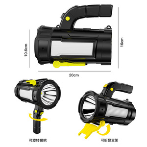 High Power Rechargeable Flashlight 1000M Beam Distance <b>Led</b> Emergency <b>Light</b> With Red <b>Light</b> Usb Charging Handle Torch - Product Image 2