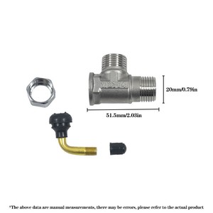 Raccords en T femelle-mâle en acier inoxydable 304 DN15 1/2'' à filetage BSP, moulés lisses, pour systèmes d'alimentation en eau - Product Image 2