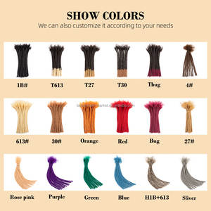 Extensions de dreadlocks blondes Originea en cheveux humains, extensions de dreadlocks, extensions de cheveux humains, dreadlocks au crochet, cheveux pour tresses - Product Image 6