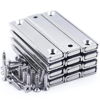 Tailles personnalisées en vrac rectangulaire N52 Aimants en pot en néodyme Conception de contre-alésage avec revêtement en nickel