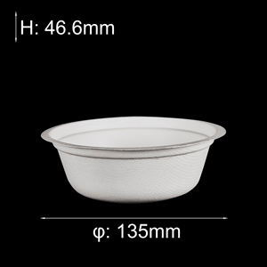 Venta al por mayor respetuoso del medio ambiente desechables para llevar biodegradable de bambú de bagazo de una vez de comida de papel contenedor ensalada de la cena de tazón de sopa - Product Image 5