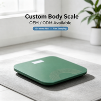 Balance électronique numérique ultra-mince portable avec grande plateforme de 260 mm, écran LED HD facile à lire, en verre, fonctionne sur piles, mesure du poids