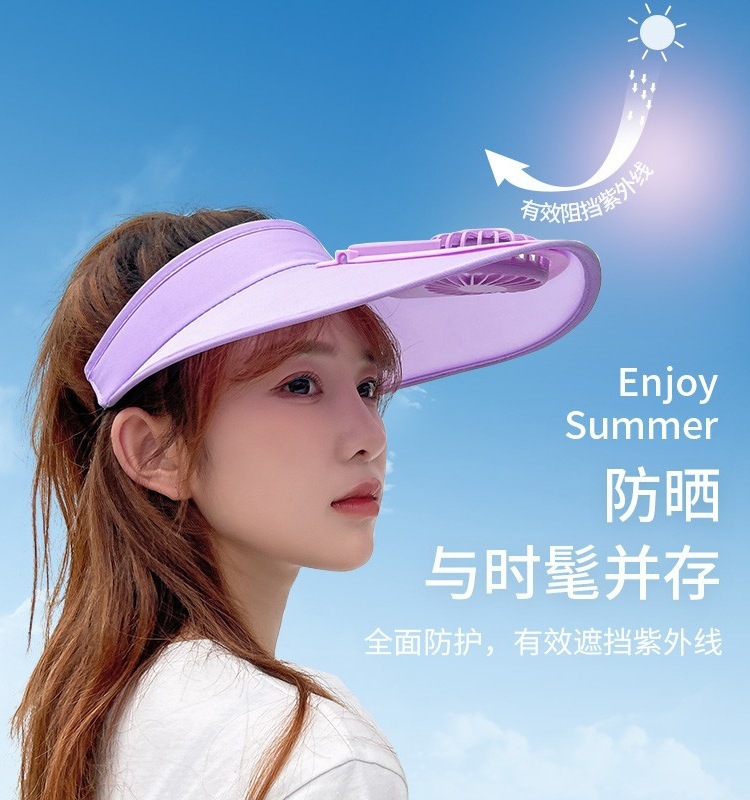 Charging fan cap purple -2