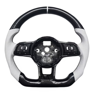 Volant de direction en cuir perforé et fibre de carbone pour Volkswagen VW GTI7 Golf MK7 - Vente en gros - Product Image 1