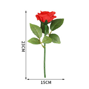 ช่อดอกกุหลาบประดิษฐ์เมืองอี้หวู่ ขนาด 23*15 ซม. สีแดง ชมพู ขาว สำหรับตกแต่งงานแต่งงานและบ้าน - Product Image 5