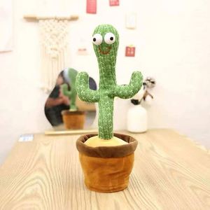 Dancing Cactus Toy Electronic Dancing Cactus Toy With Lighting Singing Cactus Recording and <b>Repeat</b> Your Words - Product Image 2