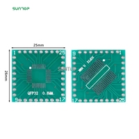 Placa de Prueba IC SUNTOP OEM/ODM SMD a DIP32, Adaptador de Zócalo TQFP32 con Paso de 0.8mm para PCB