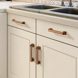 RHETECH South American Zinc Alloy Kitchen Cabinet Handle Brass Wardrobe Knob & Handles For Furniture Kitchen Cabinet Door