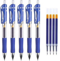 Stylo Gel Rétractable Anti-fuite et Anti-séchage Sans Capuchon pour Transport de Poche et Prise de Notes Professionnelles sur le Terrain