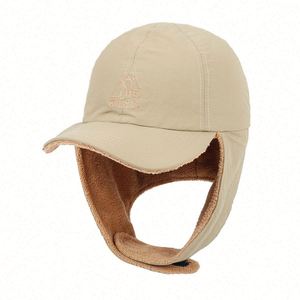 Casquettes de baseball d'hiver imperméables et chaudes de haute qualité en gros, avec cache-oreilles, broderie personnalisée, logo imprimé, 7 panneaux, unisexe - Product Image 3