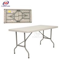 Location de Chaises et Tables Pliantes de Banquet, Table Extérieure Rectangulaire Moderne en Plastique 28*1.0 Mm. 4 pièces/carton ISO9001 11 kg 350 KG