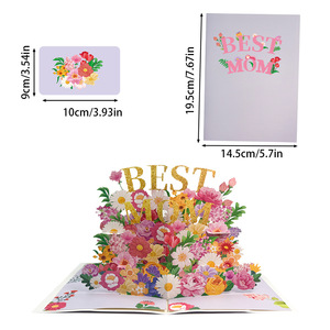 Tarjeta de Felicitación Personalizada para el Día de la Madre, Tarjeta de Felicitación 3D con Tallado en Papel, Tarjeta de Felicitación Festiva, Mensaje de Agradecimiento para Mamá, Tarjeta de Regalo - Product Image 1