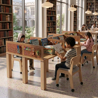 Bureau de travail modulaire moderne et durable avec assemblage facile et matériaux en bois massif pour le travail et la bibliothèque