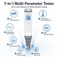 Testeur de qualité de l'eau multiparamètres 7 en 1, pH, conductivité, TDS, salinité, ORP, haute précision, précision 0,01, étanche IP67, ATC