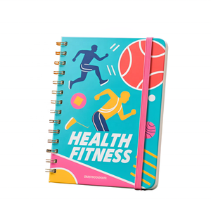 Carnet de fitness à spirale à feuilles mobiles imprimé, 6x9 pouces, planificateur hebdomadaire de gym, <span class=keywords><strong>agenda</strong></span> personnalisé avec couverture en papier réutilisable - Product Image 2