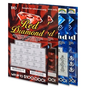 Billets de loterie à succès en papier noir, livraison rapide, en stock, pour jeux et paris - Product Image 1
