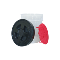 Logo personnalisé 5 gallons voiture détaillant seau en plastique transparent seau scellé huile lubrifiante emballage baril en gros