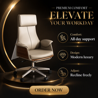 Usine directe grande chaise de directeur Design contemporain ergonomique exécutif en cuir PU chaise de bureau avec fonction de rotation