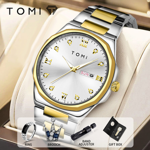 นาฬิกาข้อมือผู้ชาย OEM TOMI <span class=keywords><strong>309</strong></span> หรูหรา กันน้ำ พร้อมกล่อง แหวน ตัวล็อคสาย ชุดปรับสาย นาฬิกาแฟชั่นสปอร์ตสำหรับผู้ชาย - Product Image 2