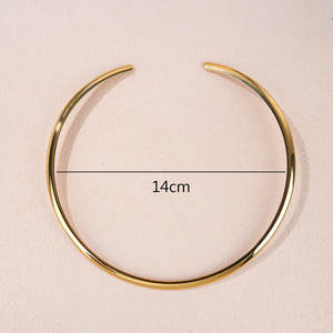 Collana Girocollo da <span class=keywords><strong>Donna</strong></span> in Acciaio al Titanio Placcato <span class=keywords><strong>Oro</strong></span> 18K, Gioielli alla Moda - Product Image 3