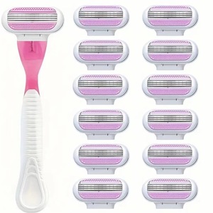 Women's Manual Razor Replacement Blades Stainless Steel Three Layer For Underarm Leg Hair Removal - Product Image 2