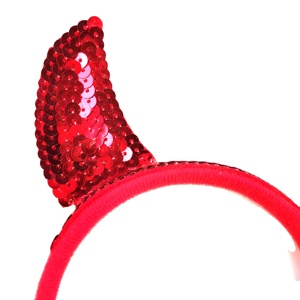 Accesorios de Disfraces para el Día de Halloween, Divertida Diadema de Demonio, Accesorios con Lentejuelas, Diadema con Cuernos de Diablo - Product Image 3