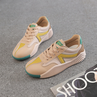 Nouvelles chaussures de plateforme Joker respirantes, sport, décontractées, course à pied, marche, tendance mode, résistantes aux chocs, antidérapantes, lacets, dessus en PU
